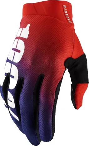 100% Ridefit Mens MTB Gloves