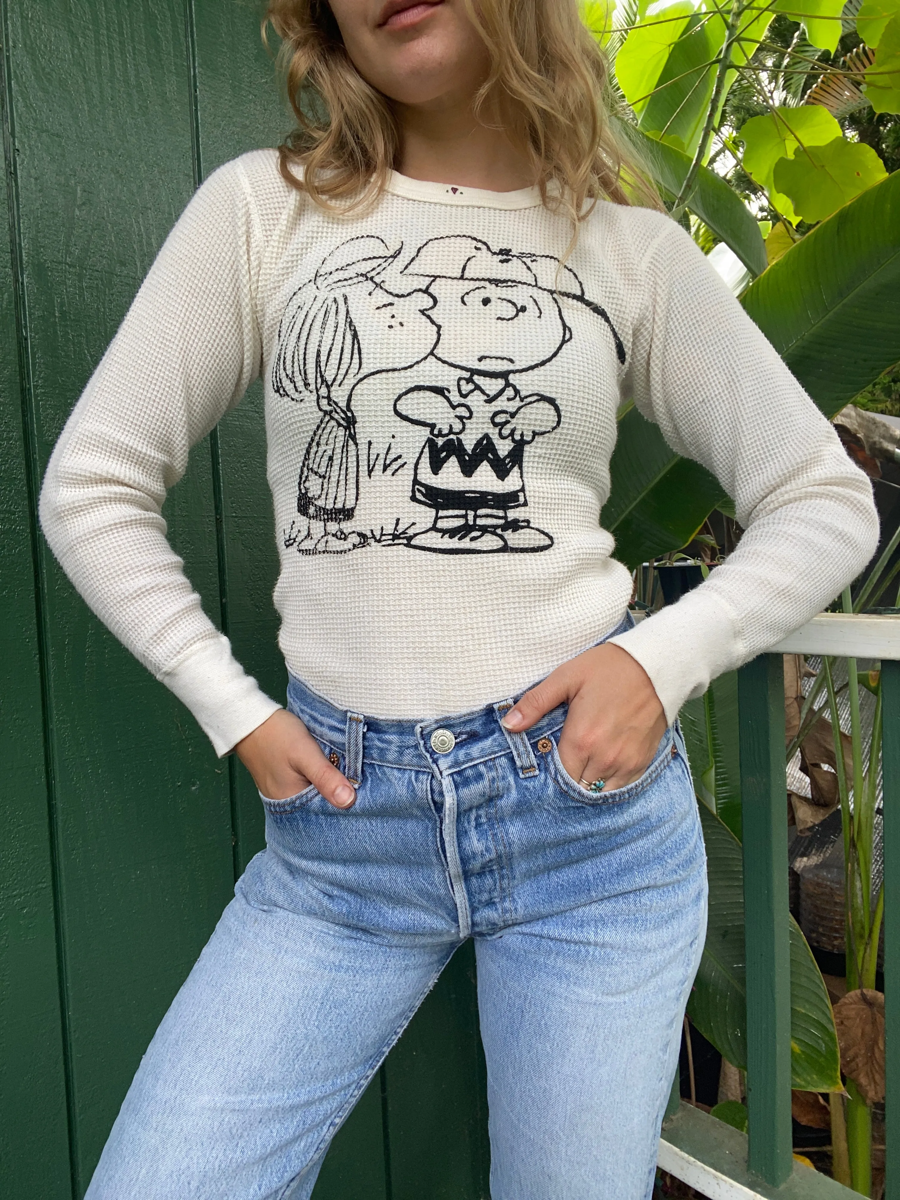 1970s Charlie Brown graphic thermal top