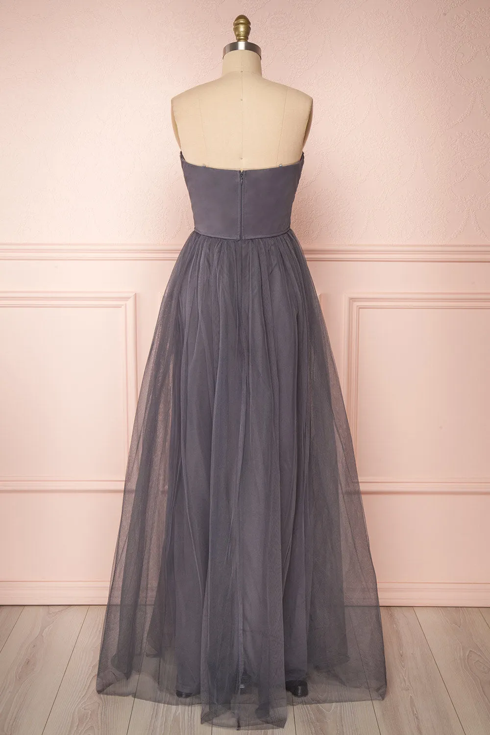 Aerie Charcoal | Tulle Maxi Dress