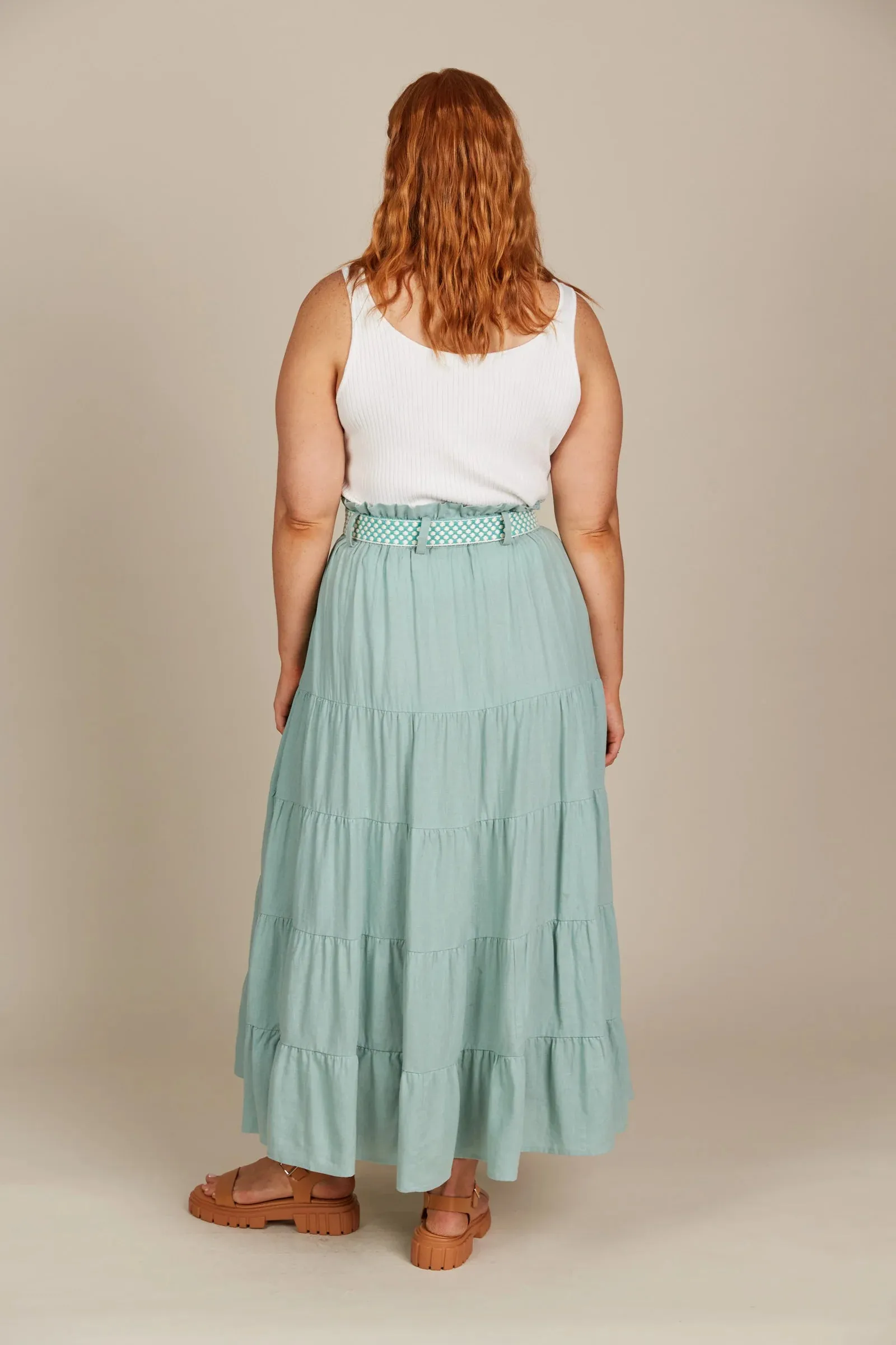 Amelie Maxi Skirt - Seafoam