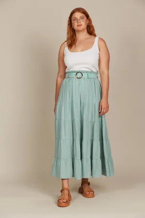 Amelie Maxi Skirt - Seafoam