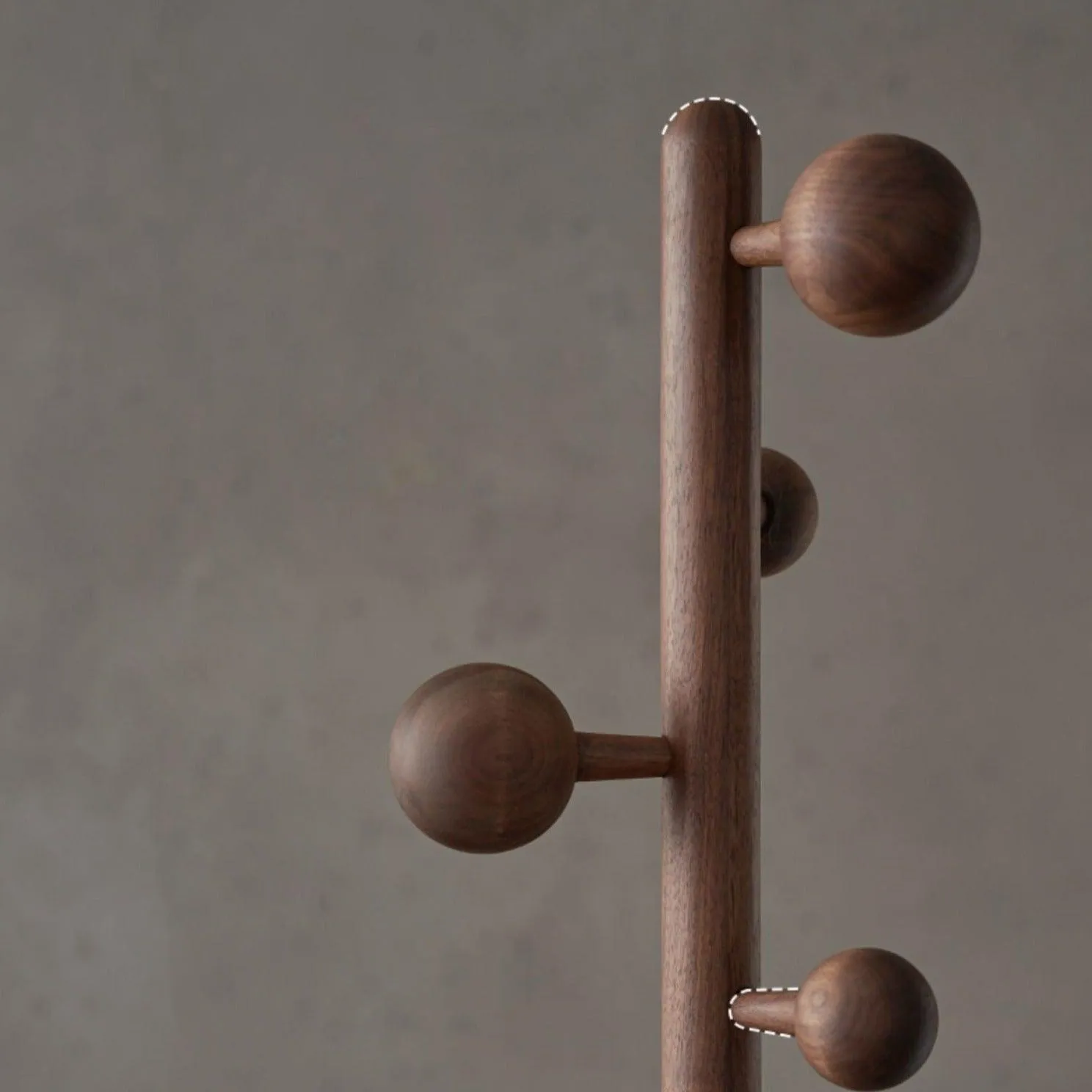 Artur Solid Wood Rivet Coat Rack