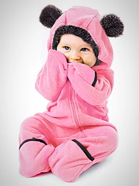 Baby Little Fury Friend Hooded Onesie with Footies