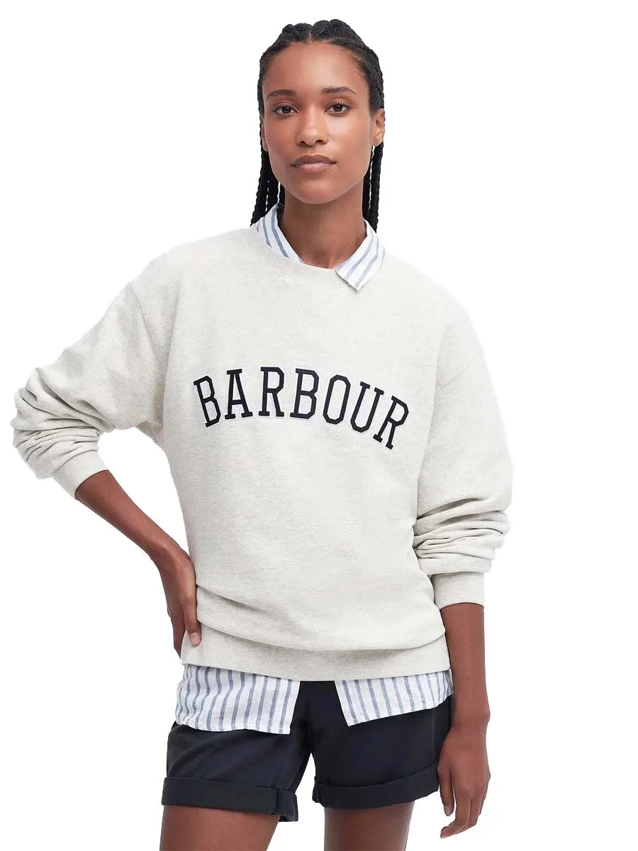 BARBOUR  Northumberland Sweatshirt - Women's - Cloud & Navy Logo