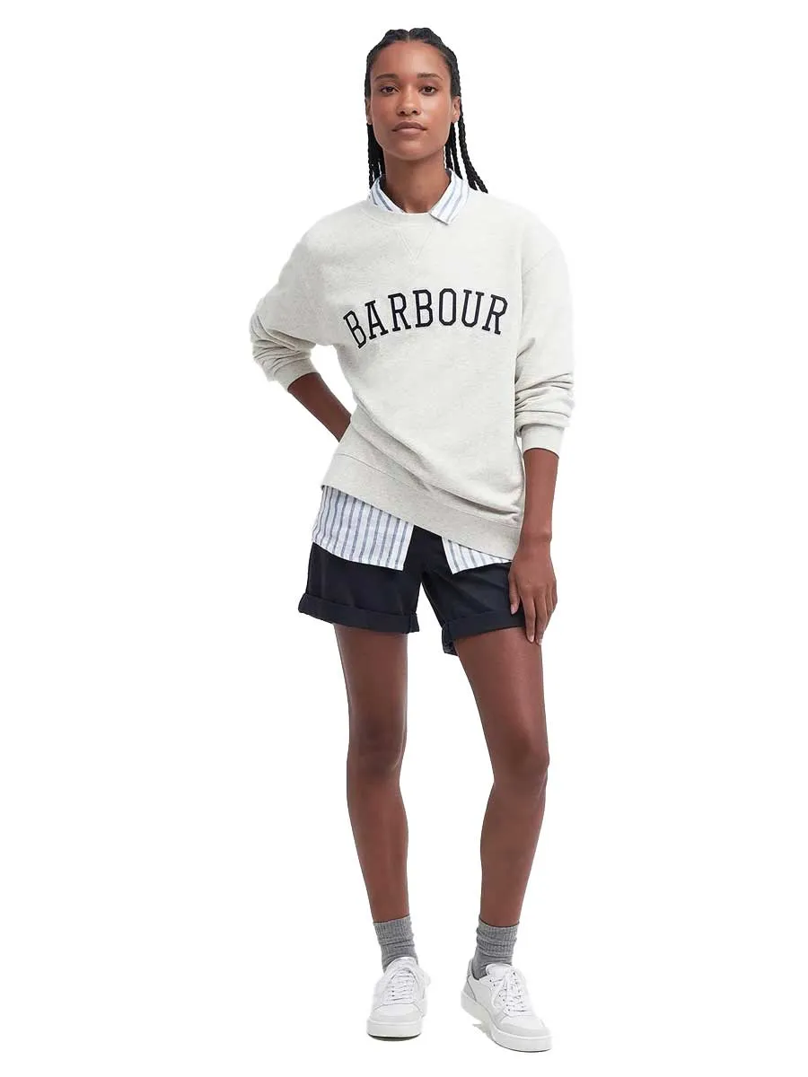 BARBOUR  Northumberland Sweatshirt - Women's - Cloud & Navy Logo