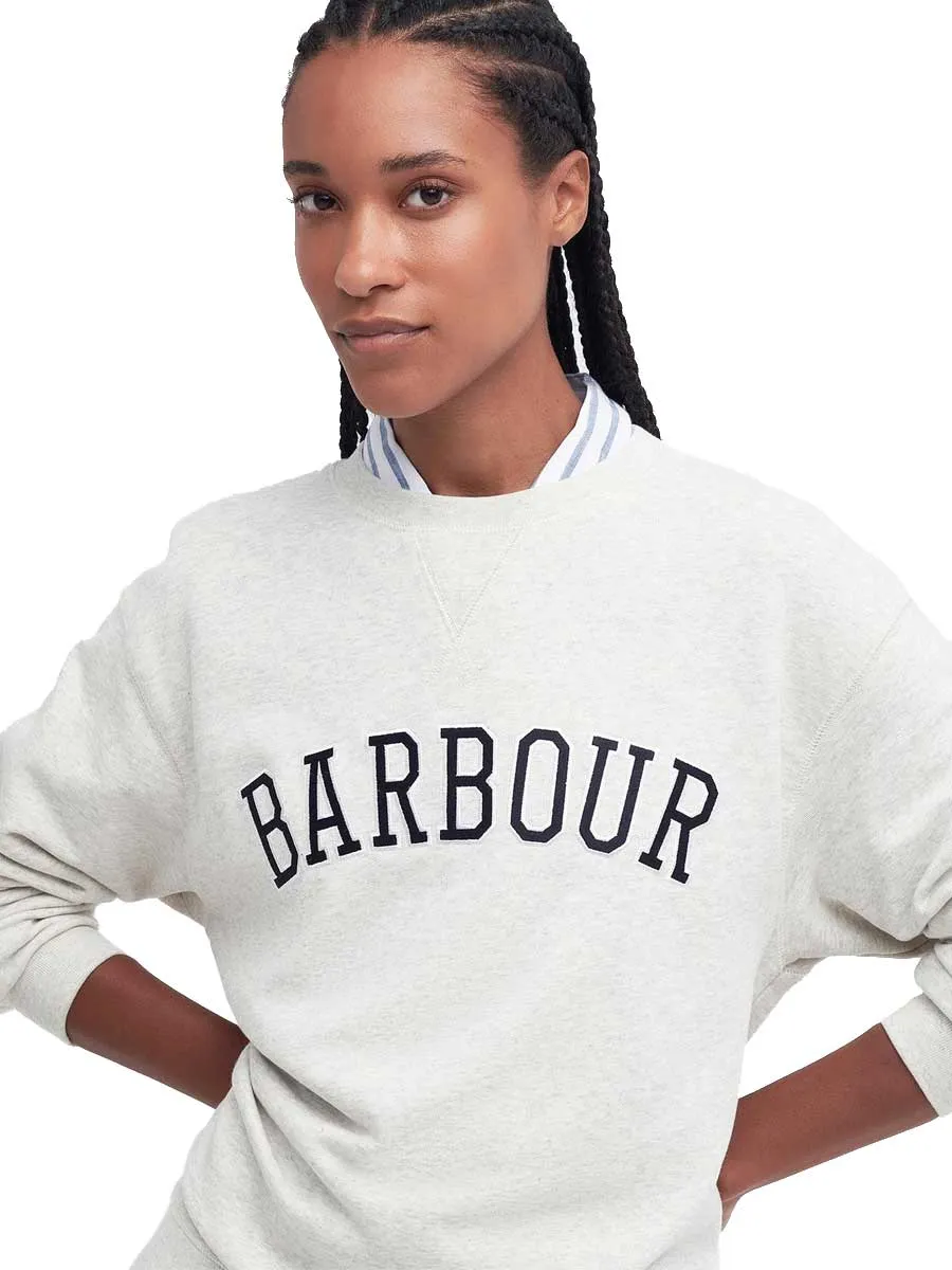 BARBOUR  Northumberland Sweatshirt - Women's - Cloud & Navy Logo