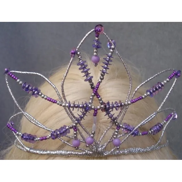 Beaded Wire Tiara Crown Gold Silver