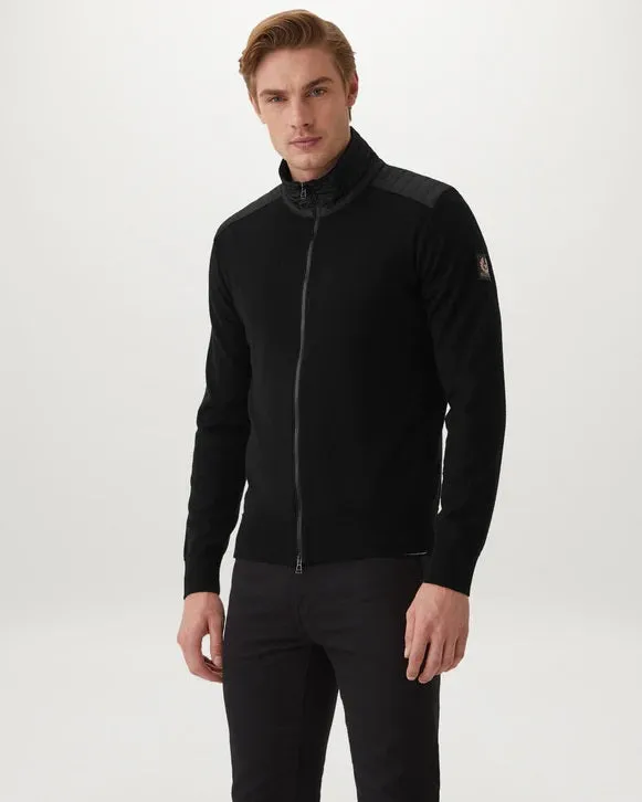 Belstaff Kelby Zip Cardigan in Black