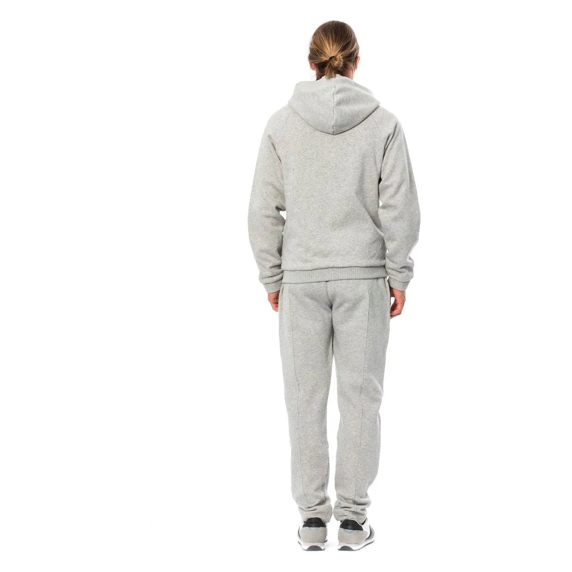 Billionaire Italian Couture Elegant Gray Hooded Cotton Sweatsuit