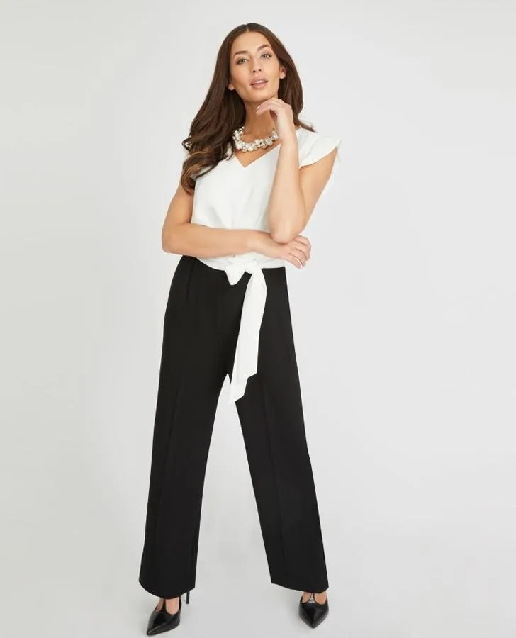 Black and Ivory Two Tone Jumpsuit