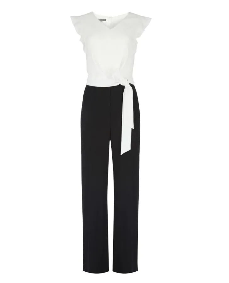 Black and Ivory Two Tone Jumpsuit