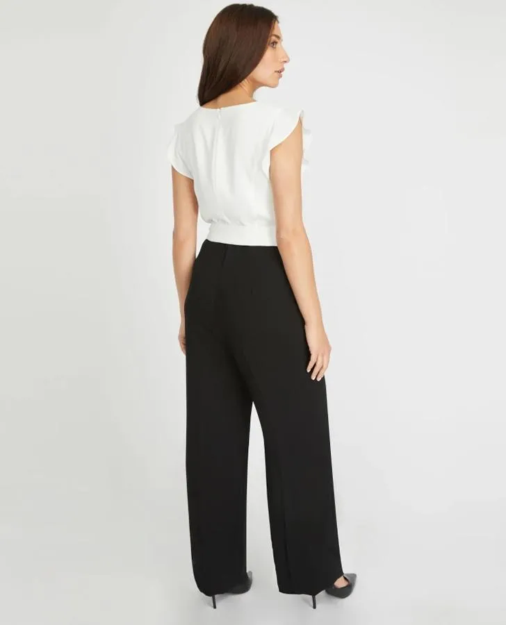 Black and Ivory Two Tone Jumpsuit