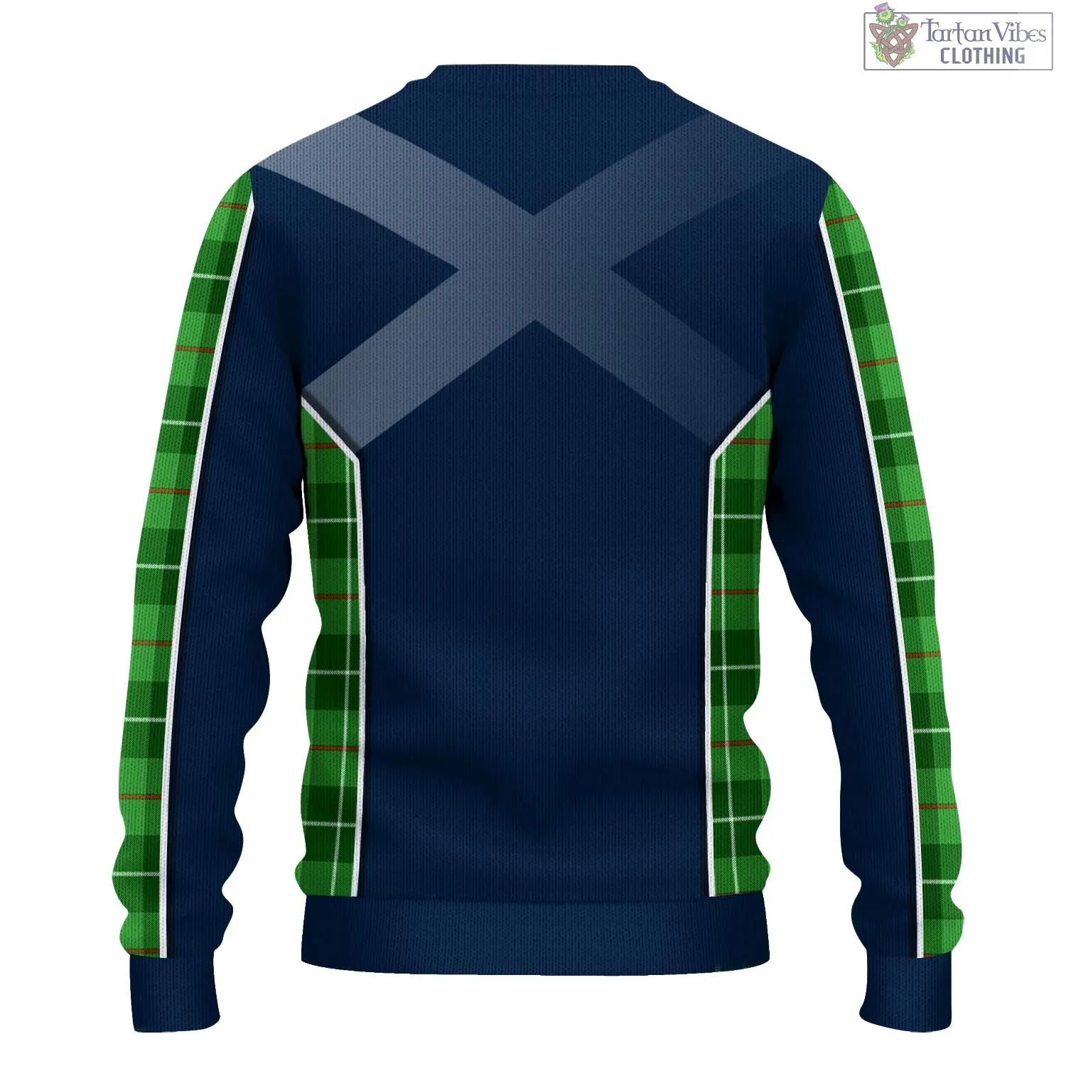 Boyle Tartan Knitted Sweatshirt with Family Crest and Scottish Thistle Vibes Sport Style