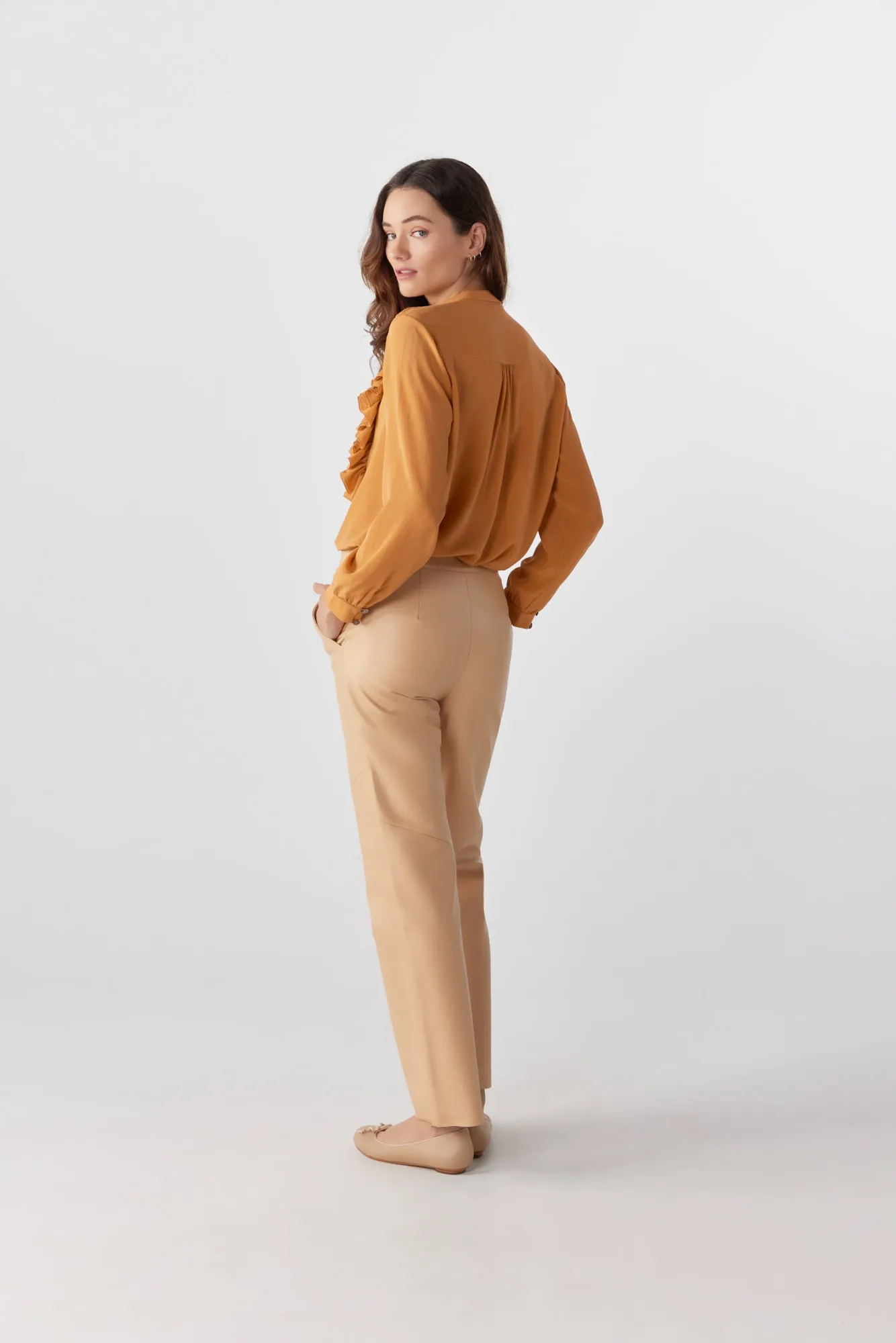 Butterscotch Italian Leather Pant