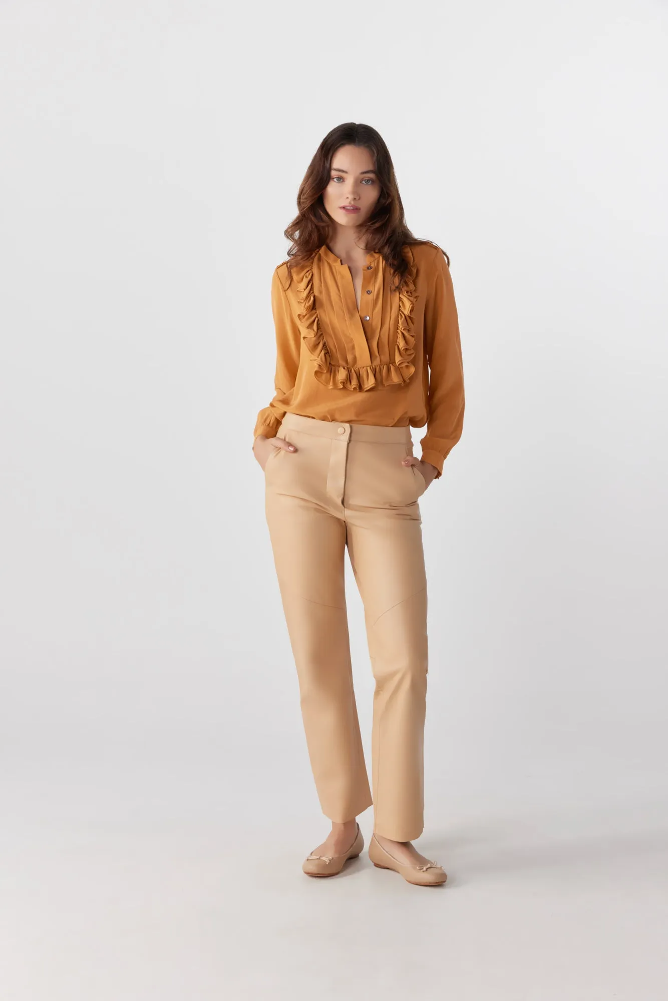 Butterscotch Italian Leather Pant