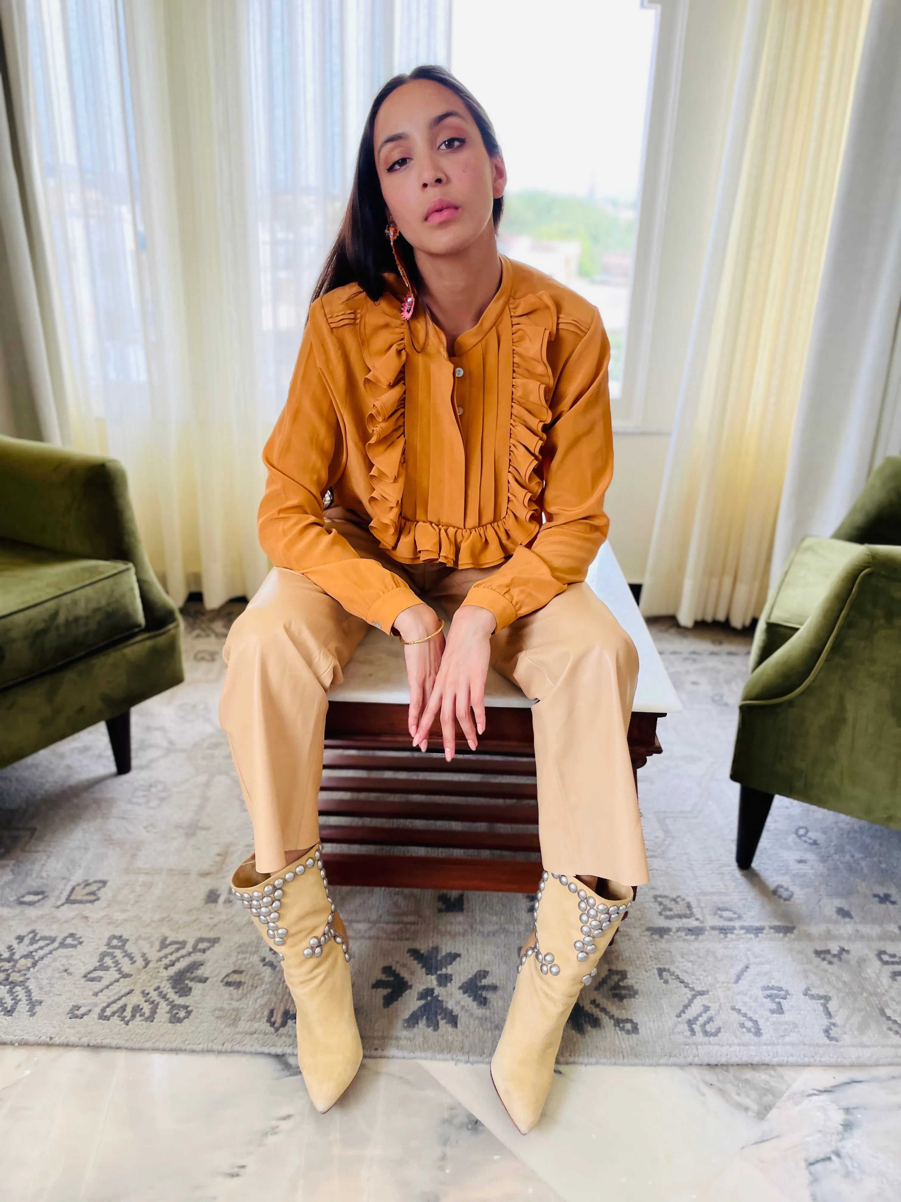 Butterscotch Italian Leather Pant