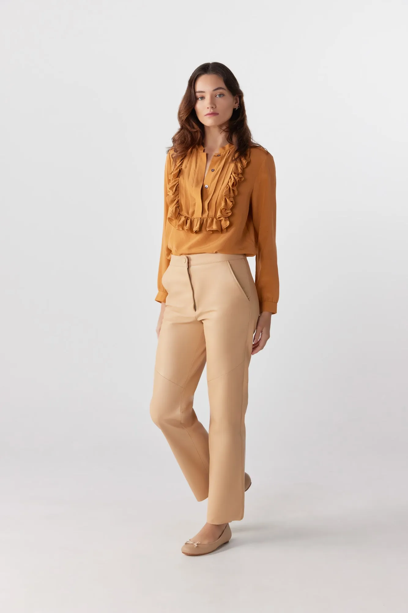 Butterscotch Italian Leather Pant