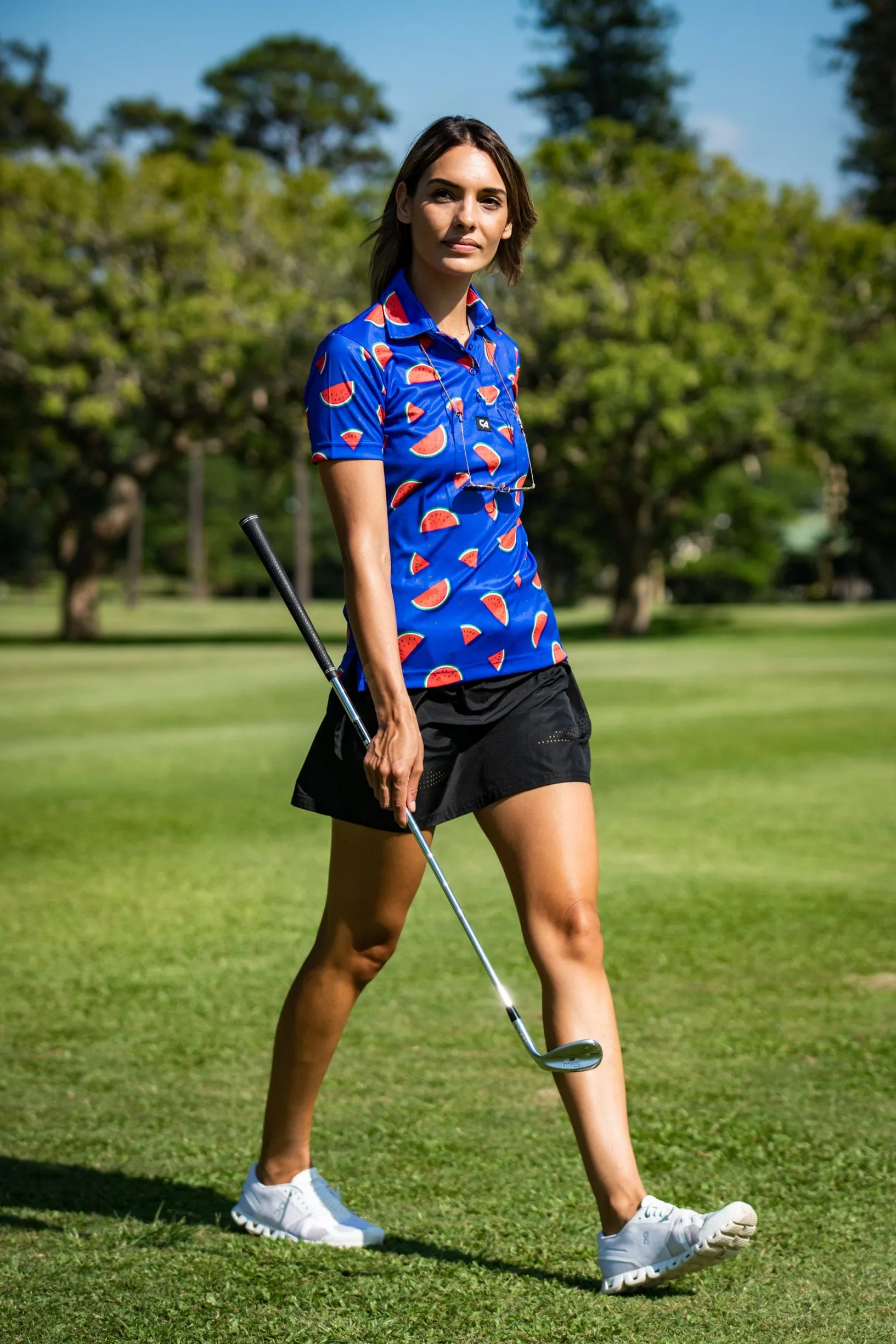 CA Ladies Funky Golf Shirt | Royal Watermelons