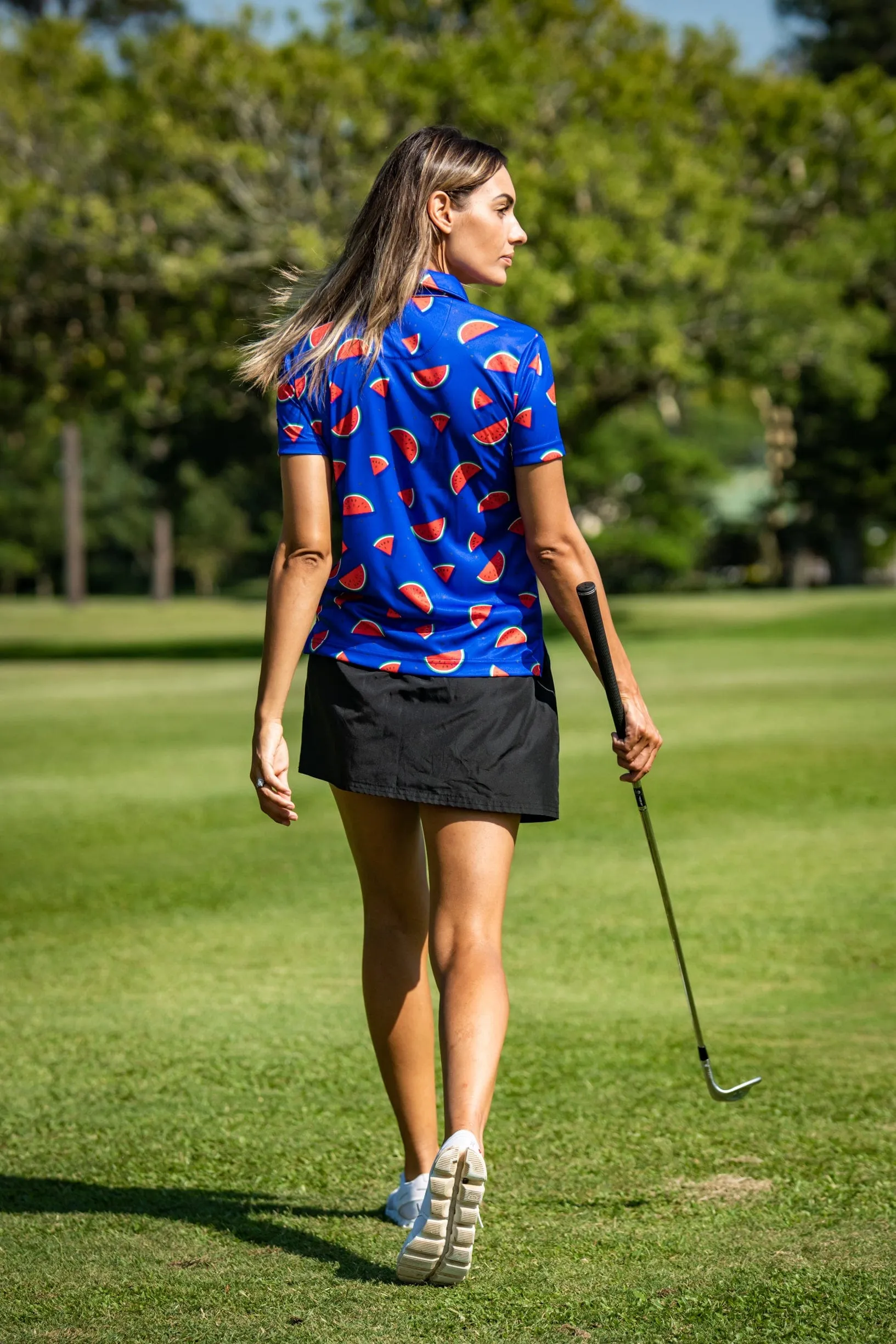 CA Ladies Funky Golf Shirt | Royal Watermelons