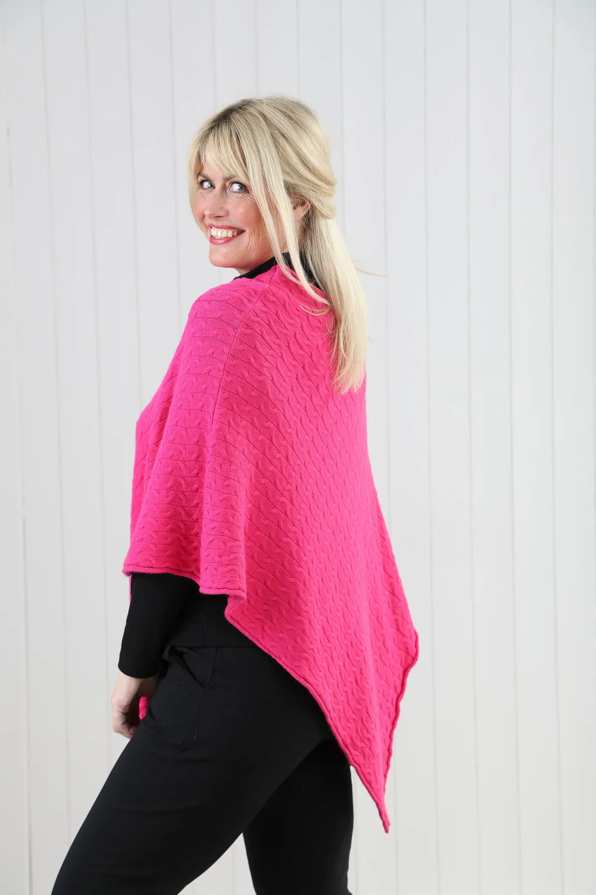 Cable Knit Poncho