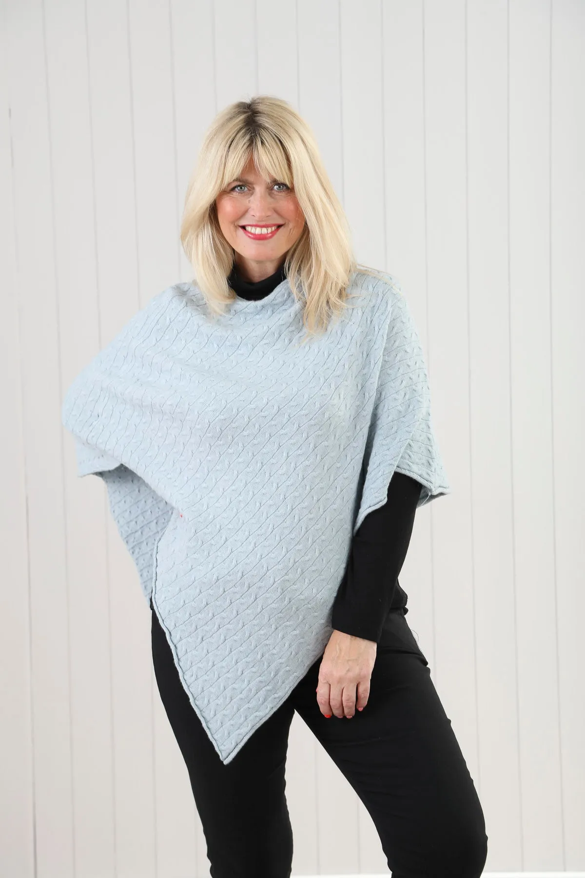 Cable Knit Poncho