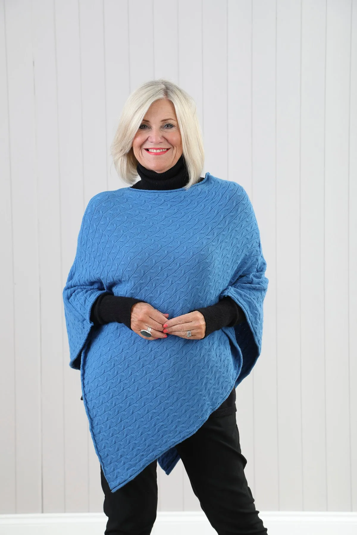 Cable Knit Poncho