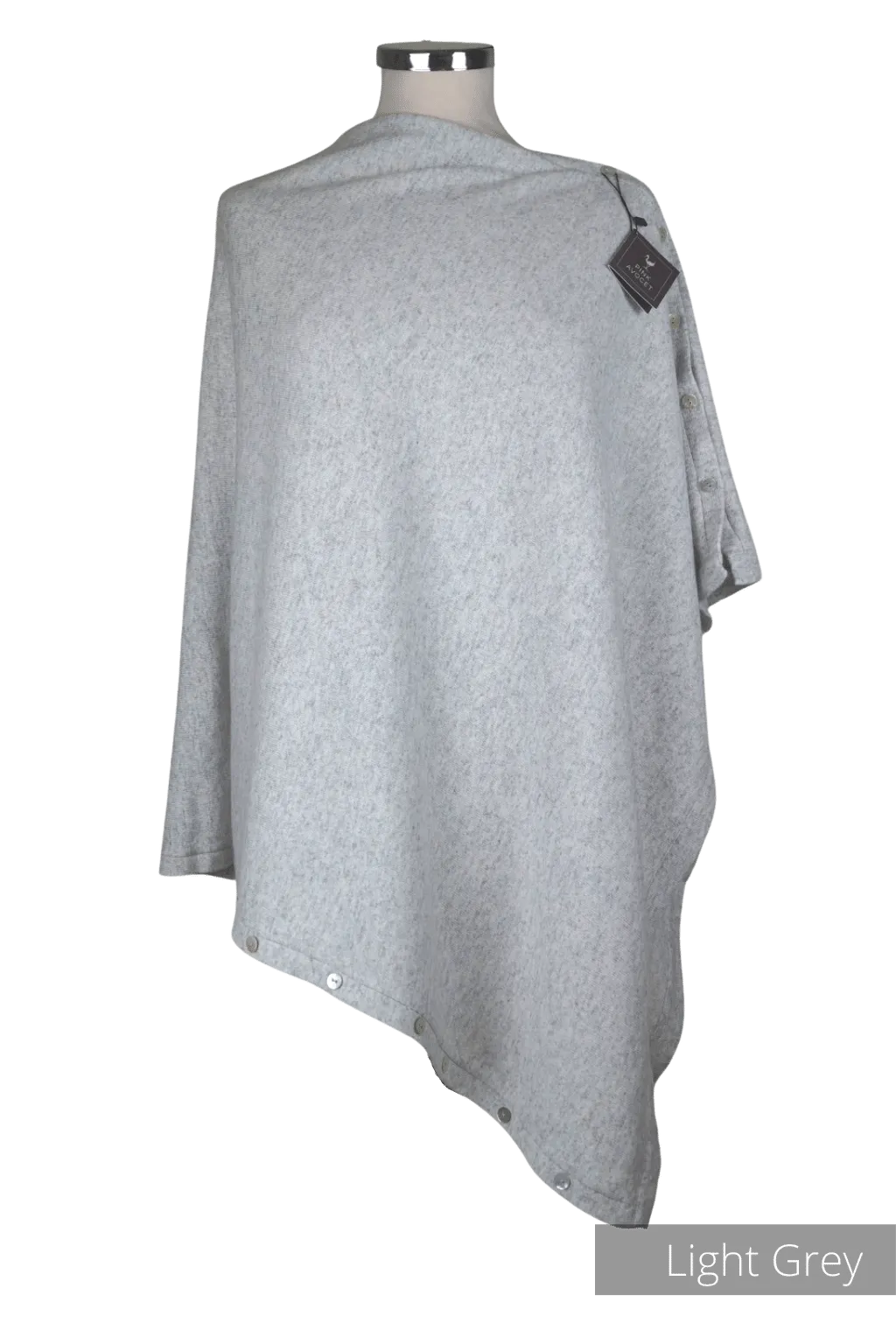 Classic Button Cashmere Poncho