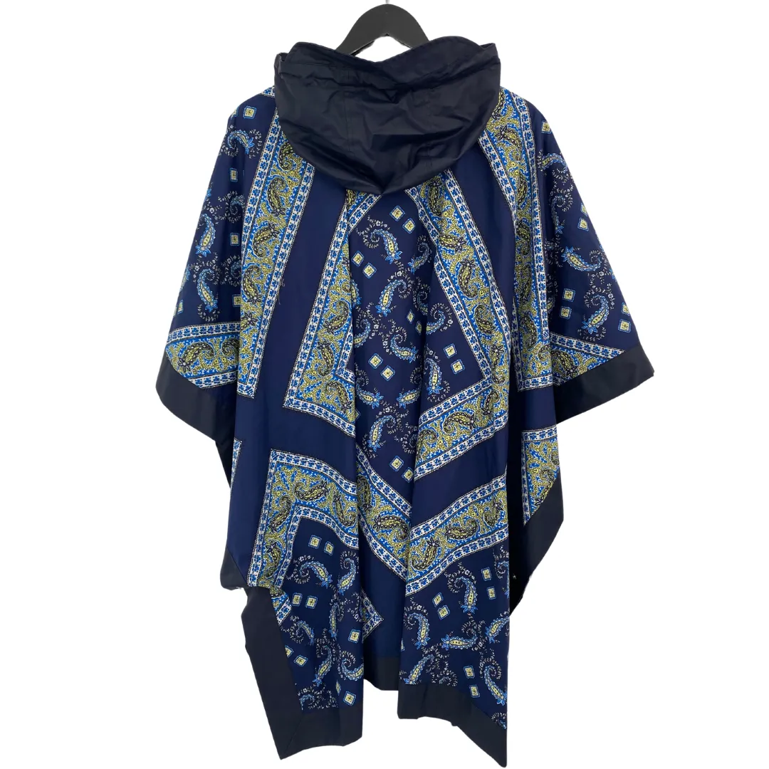 CLAUDIE PIERLOT Reversible Hooded Poncho Navy ONE SIZE