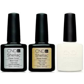 CND - Shellac Combo - Base, Top & White Wedding