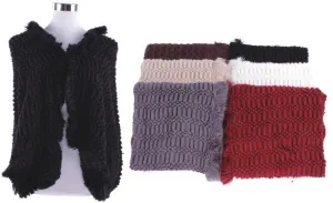 crochet poncho shawls - solid colors Case of 24