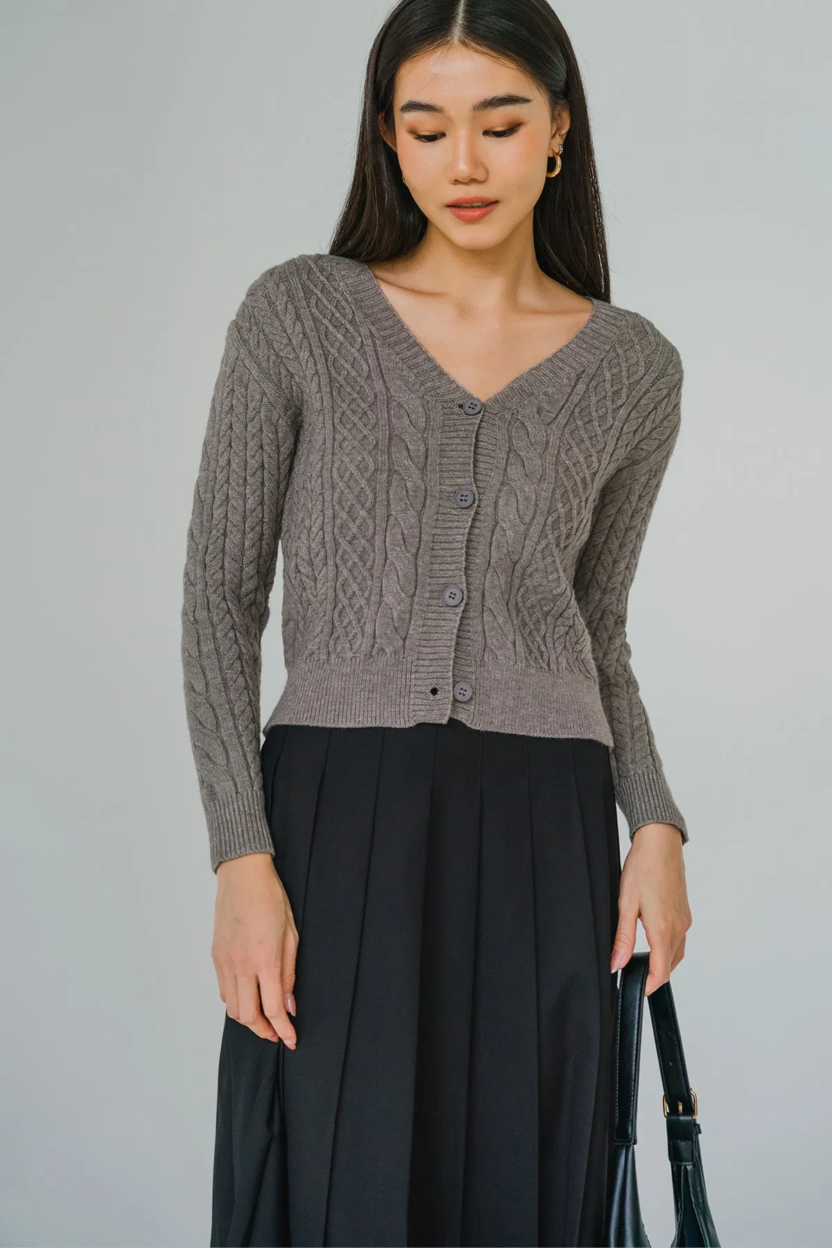 Daily Muse Knit Cardigan (Grey)