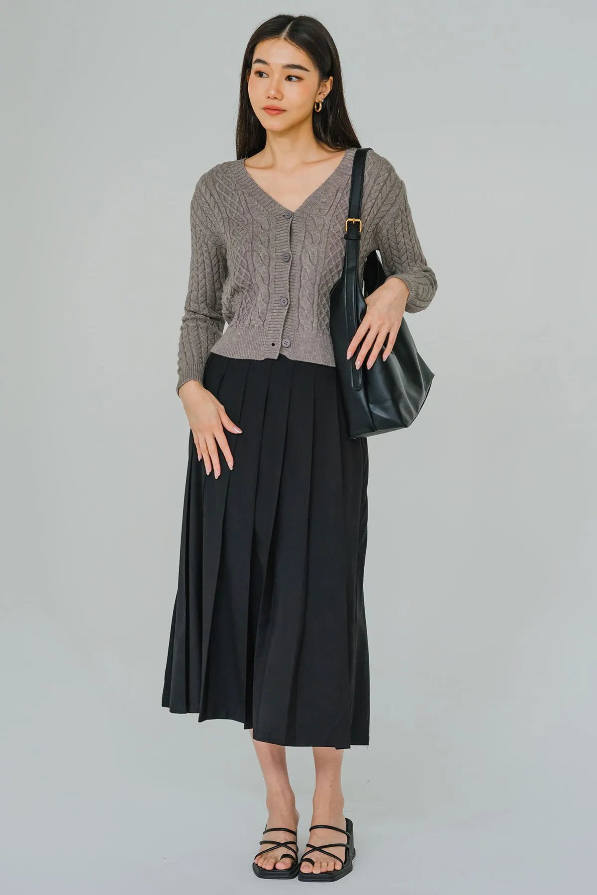 Daily Muse Knit Cardigan (Grey)