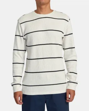 Dayshift Thermal Stripe Long Sleeve - Oatmeal