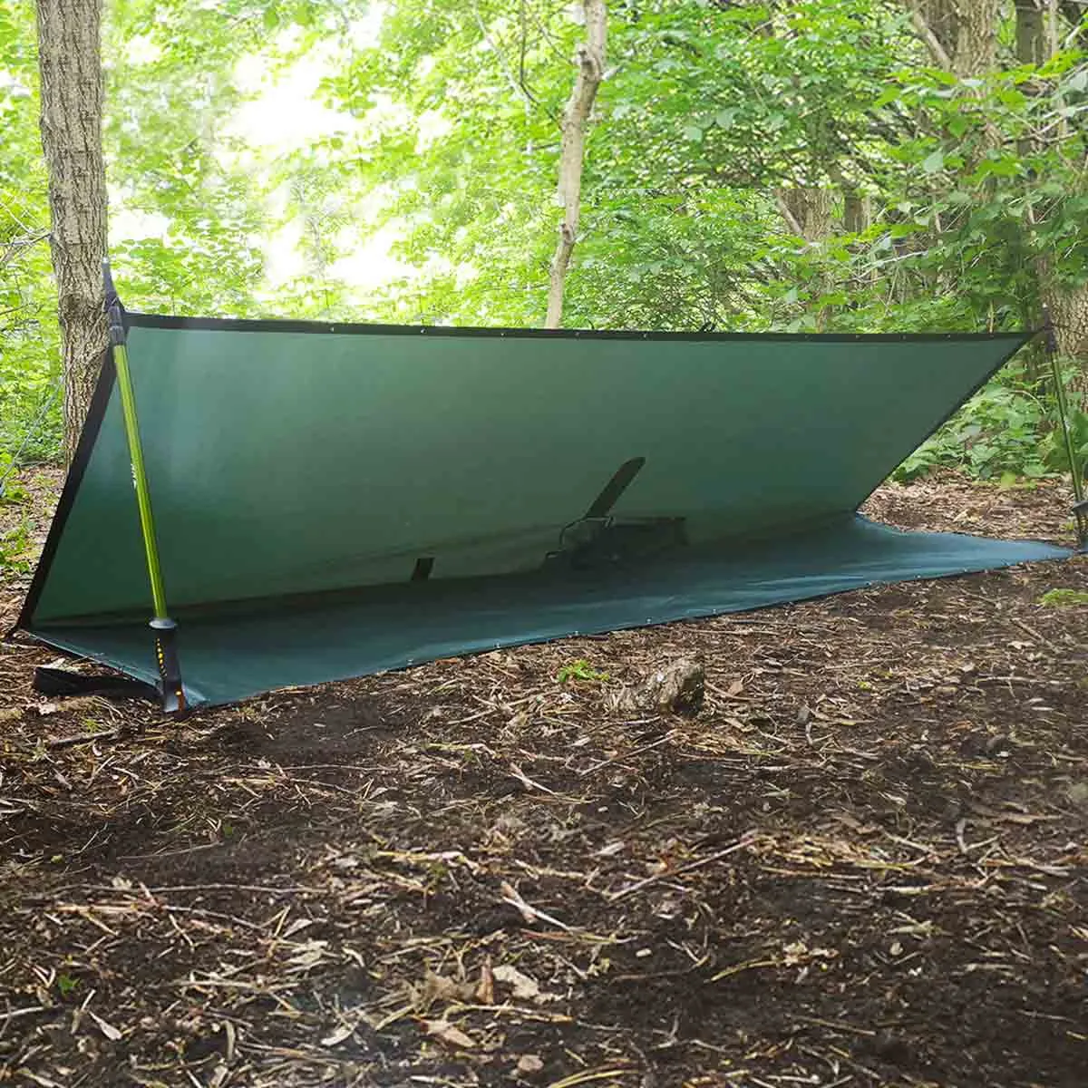 DD Hammocks Waterproof Poncho Tarp Olive Green - 2.5m x 1.4m