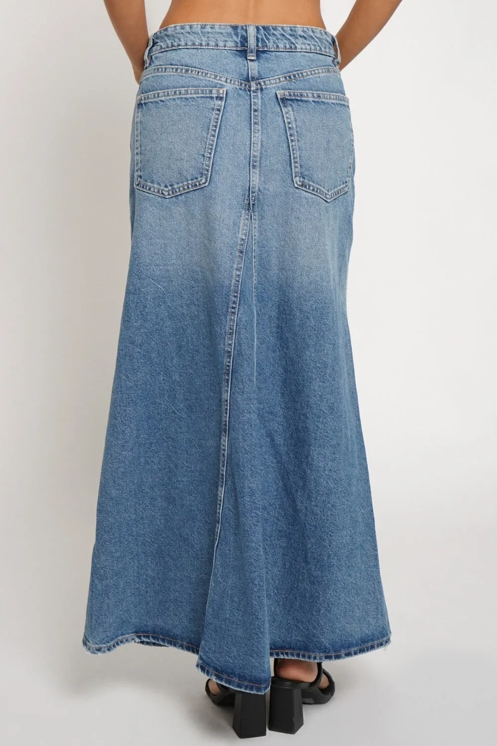 DENIM MAXI SKIRT