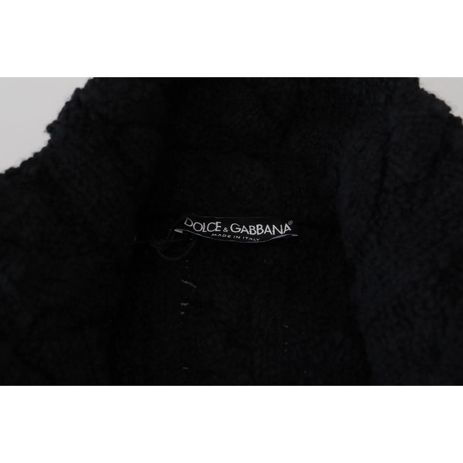 Dolce & Gabbana Elegant Black Wool-Cashmere Blend Cardigan