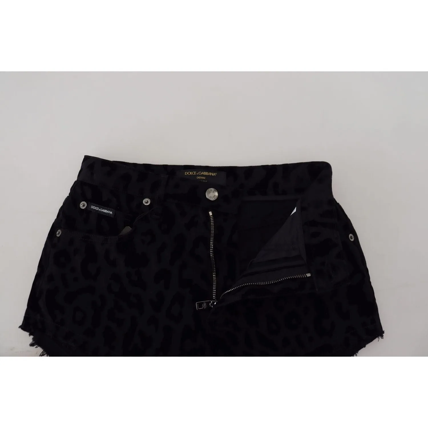 Dolce & Gabbana Elegant High Waist Denim Hot Pants Shorts