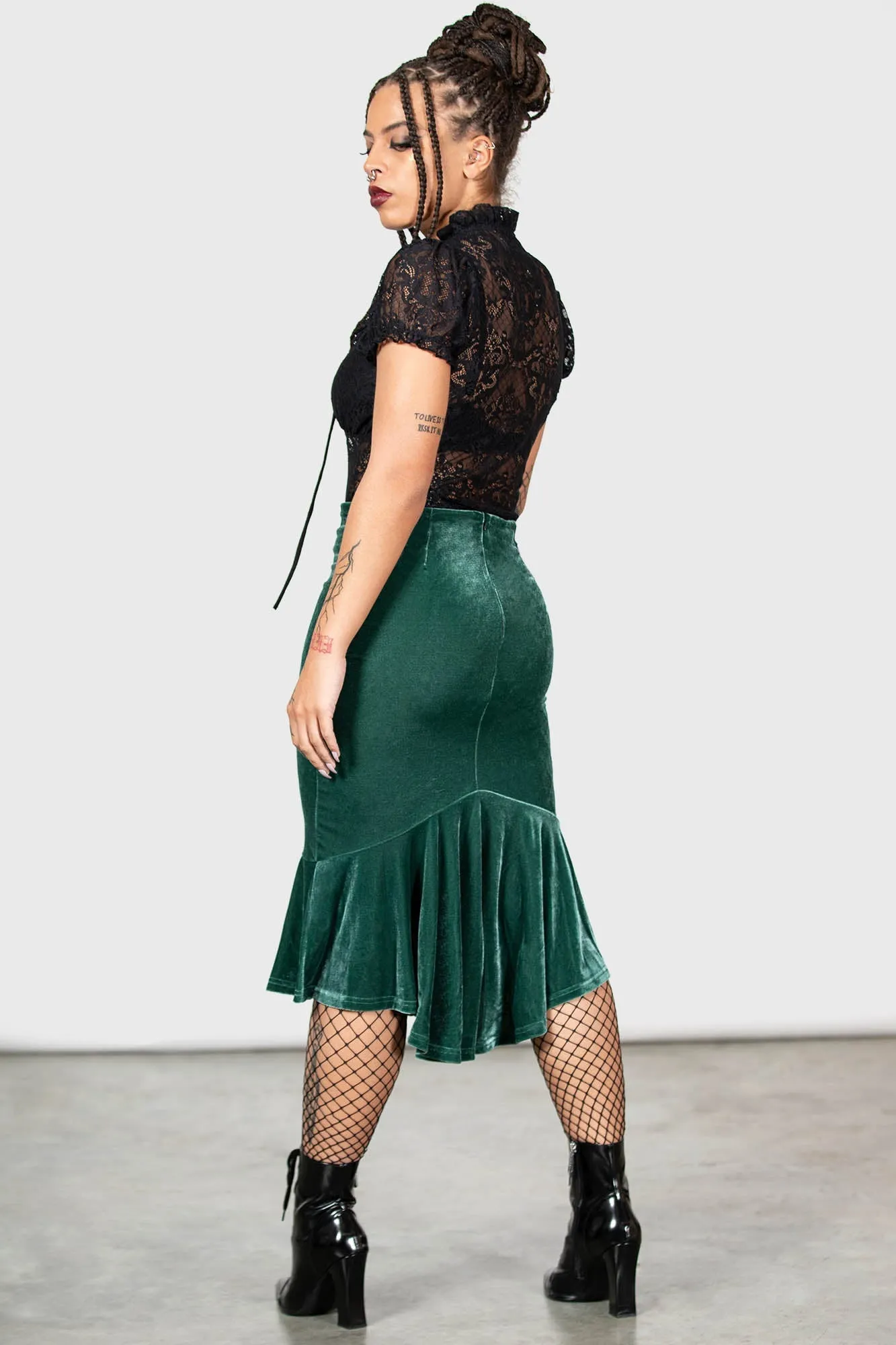 Drusilla Midi Skirt [GREEN] - Resurrect