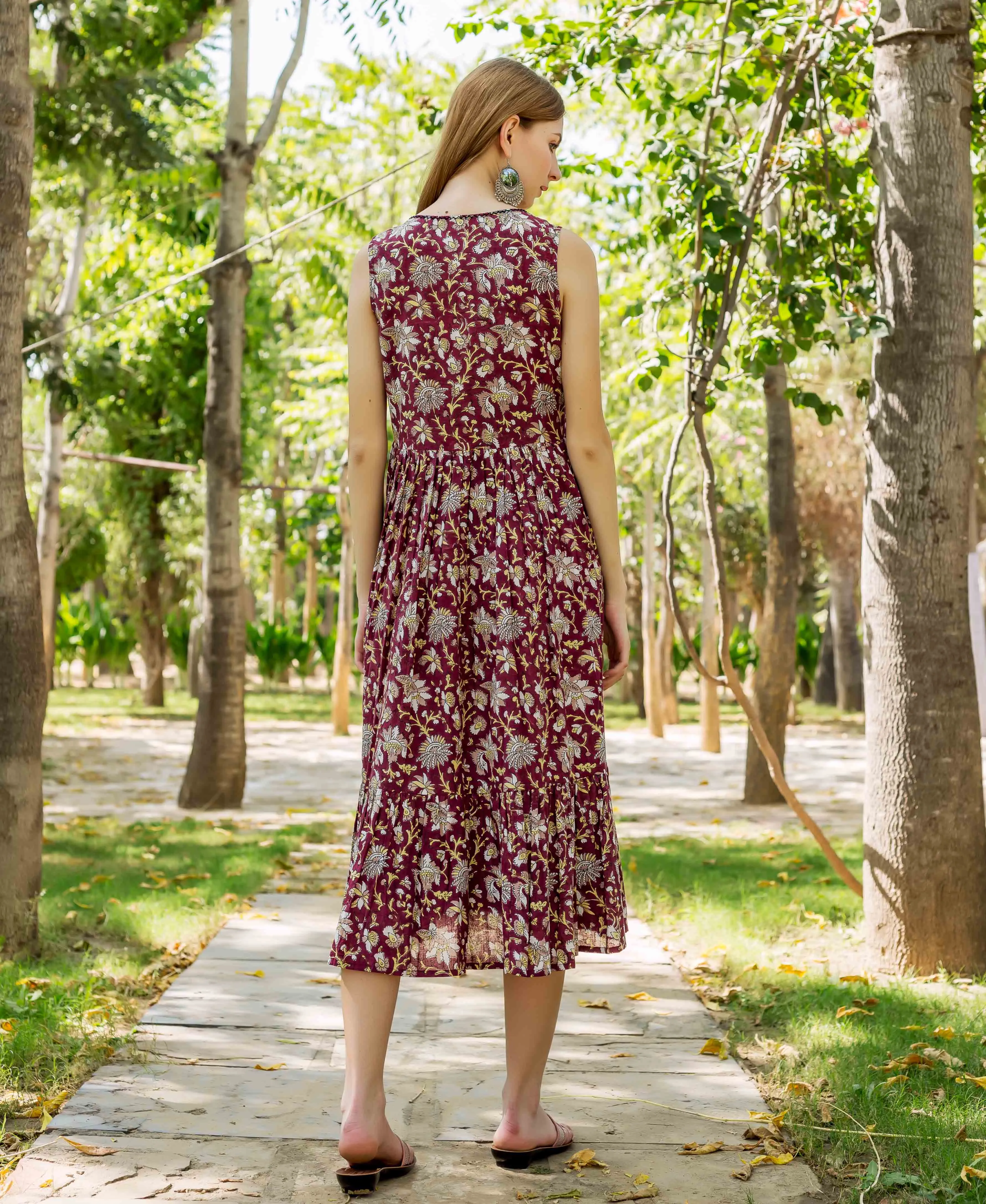 Emma Printed Tiered Dress