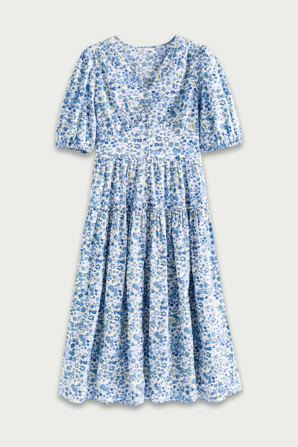 Fansilanen | Hulda Blue Print Puff Dress