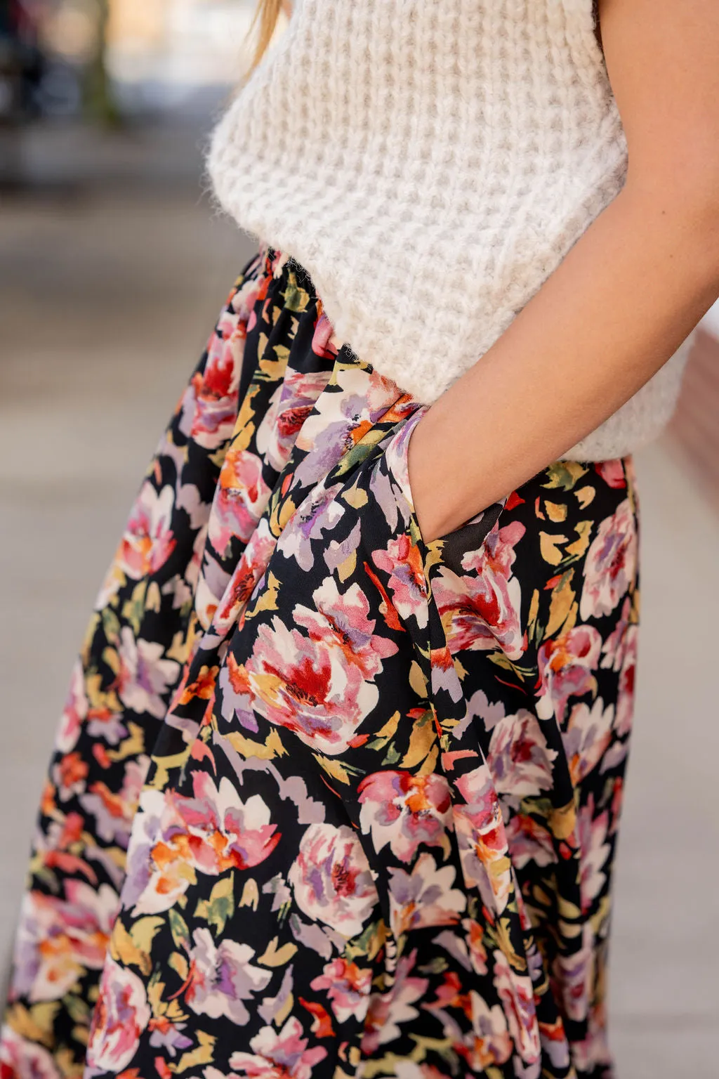 Flawless Floral Midi Skirt