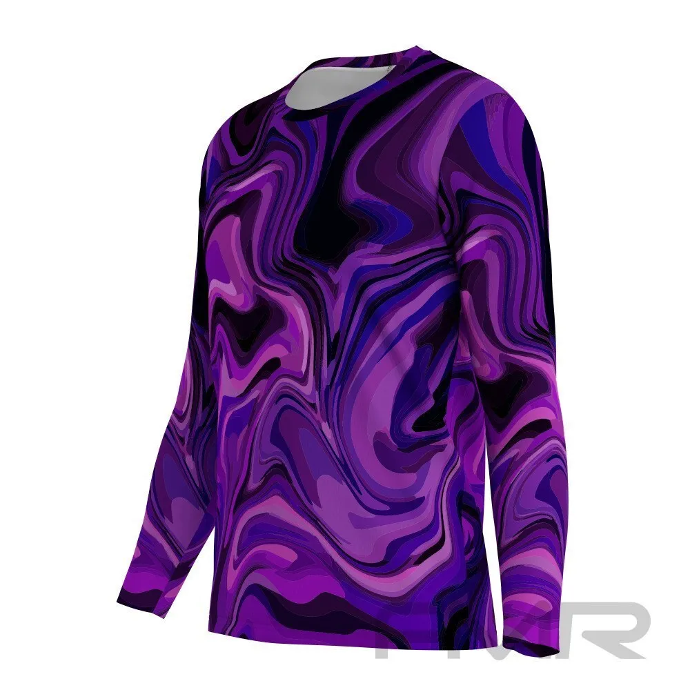 FMR Men's Purple Long Sleeve Running Shirt