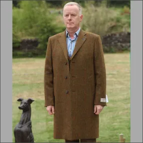 Harris Tweed Rust Check Overcoat--