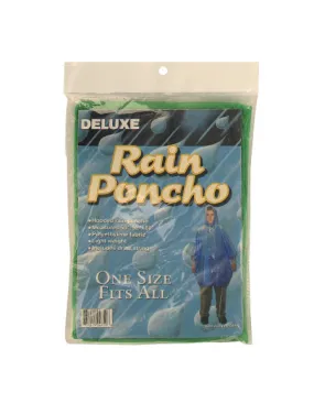 Hooded rain poncho