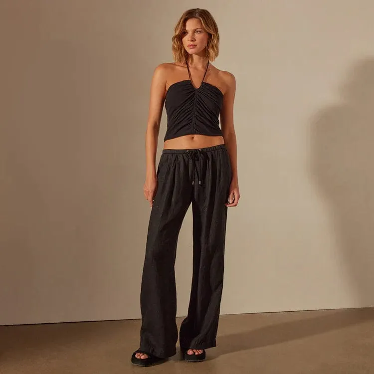 James Perse Wide Leg Relaxed Linen Pant