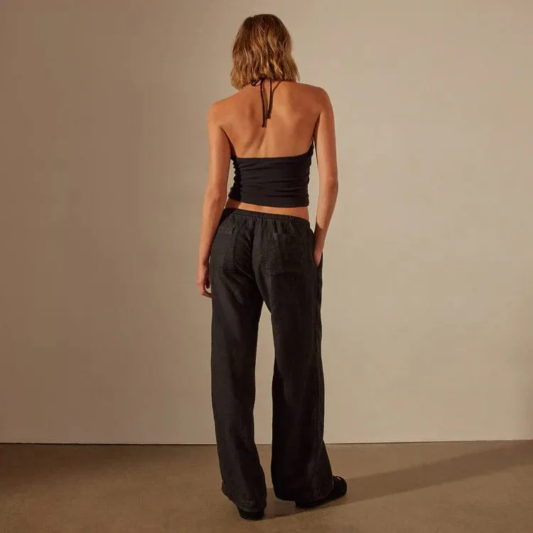 James Perse Wide Leg Relaxed Linen Pant