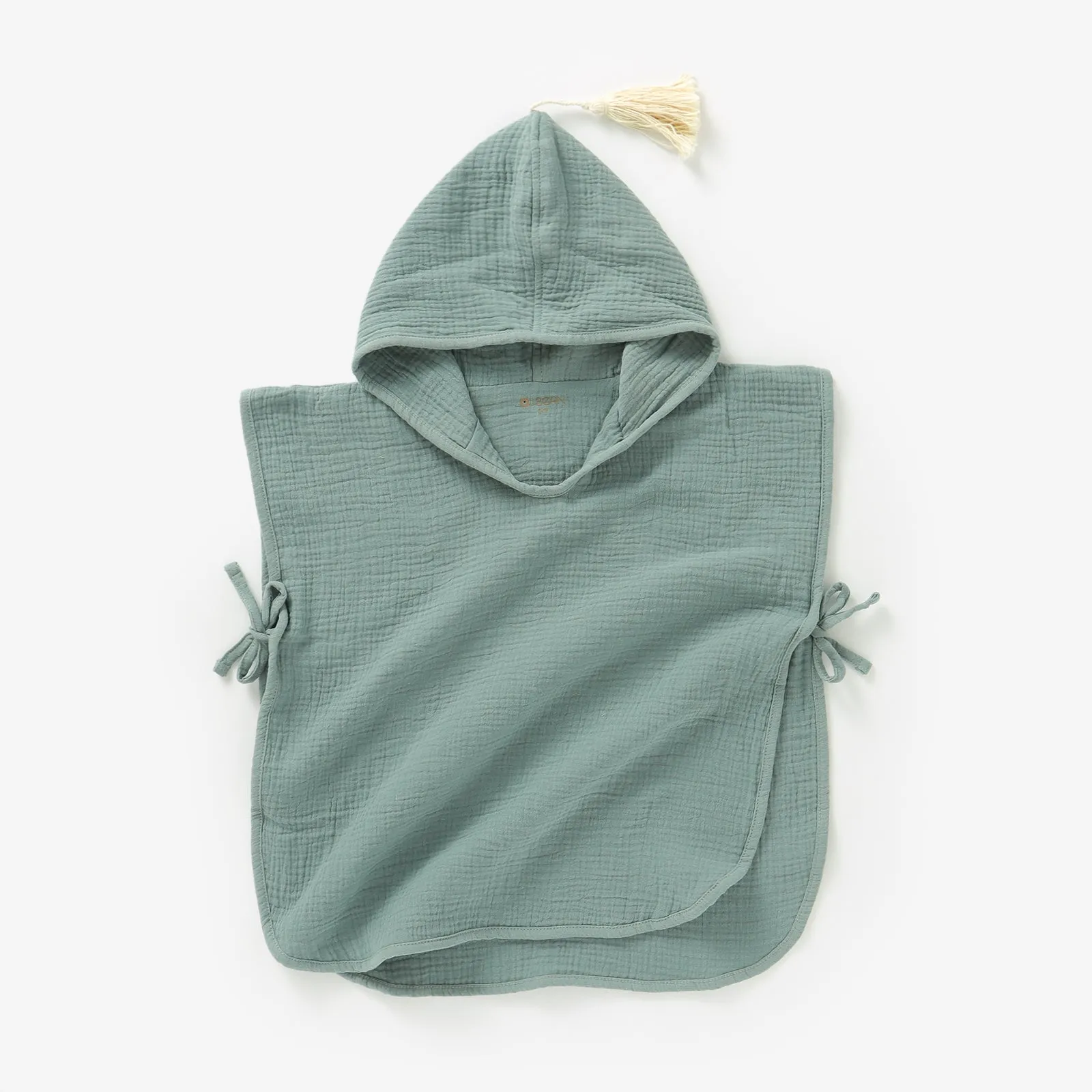 JBØRN Organic Cotton Muslin Hooded Poncho Towel | Personalisable