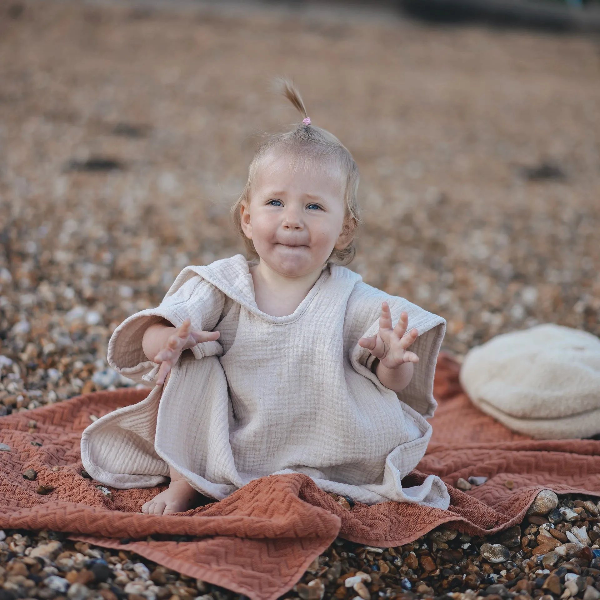 JBØRN Organic Cotton Muslin Hooded Poncho Towel | Personalisable