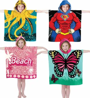 Kids Hooded Poncho Pal Robe (3  Years)