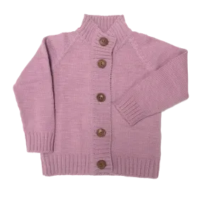 Lilac Merino Wool Cardigan